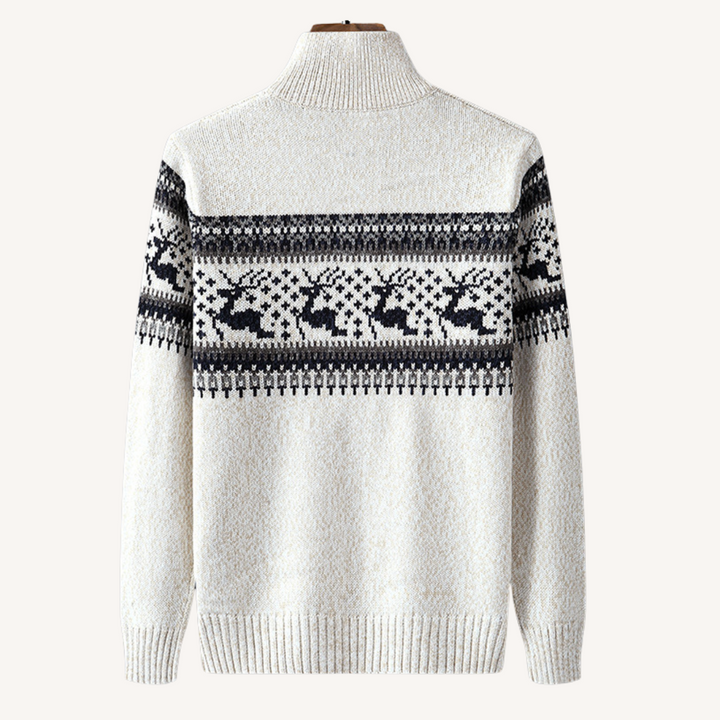 Ferris | Mock Neck Jacquard Sweater